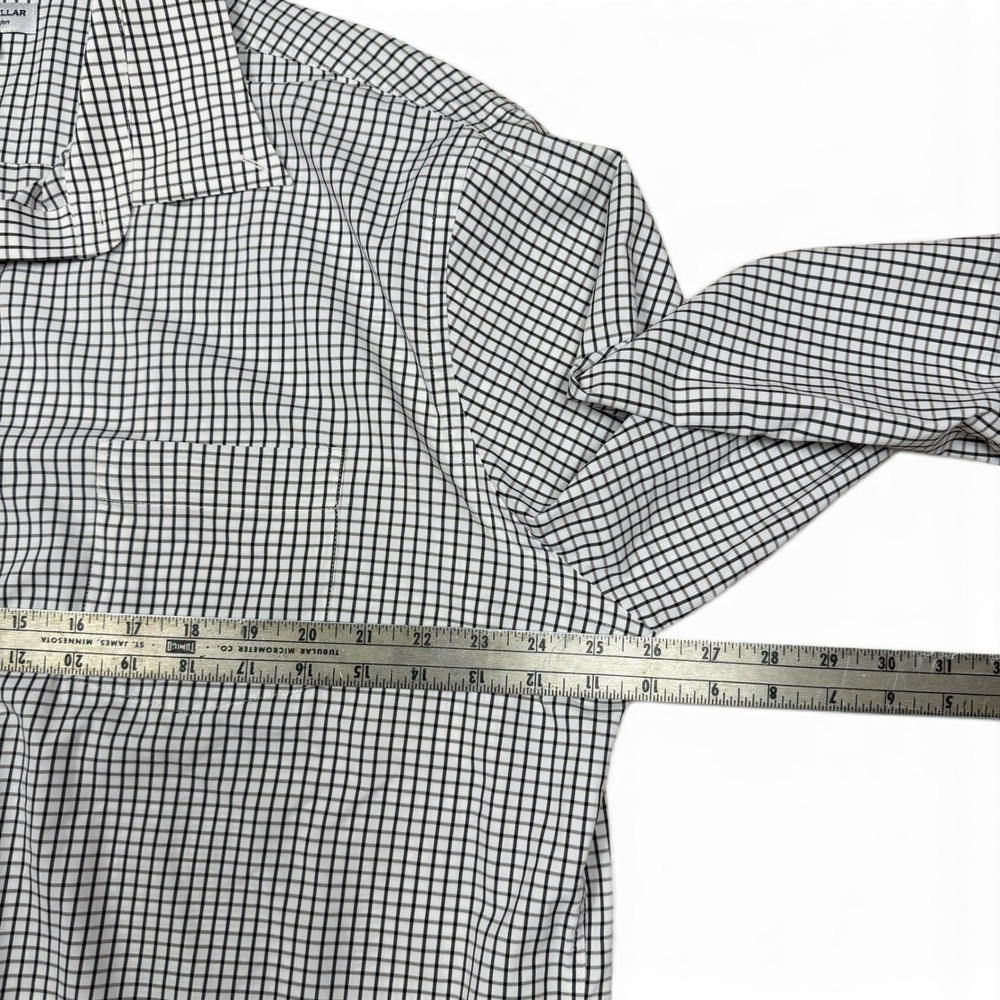 Peter Millar Summer Comfort Mens XL Black White Micro Check Performance Shirt - Picture 4 of 8